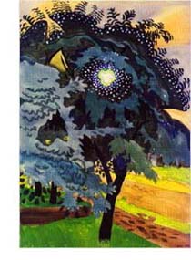 "Luminous Tree" (1917) by Charles Burchfield (Valparaiso University Museum of Art)